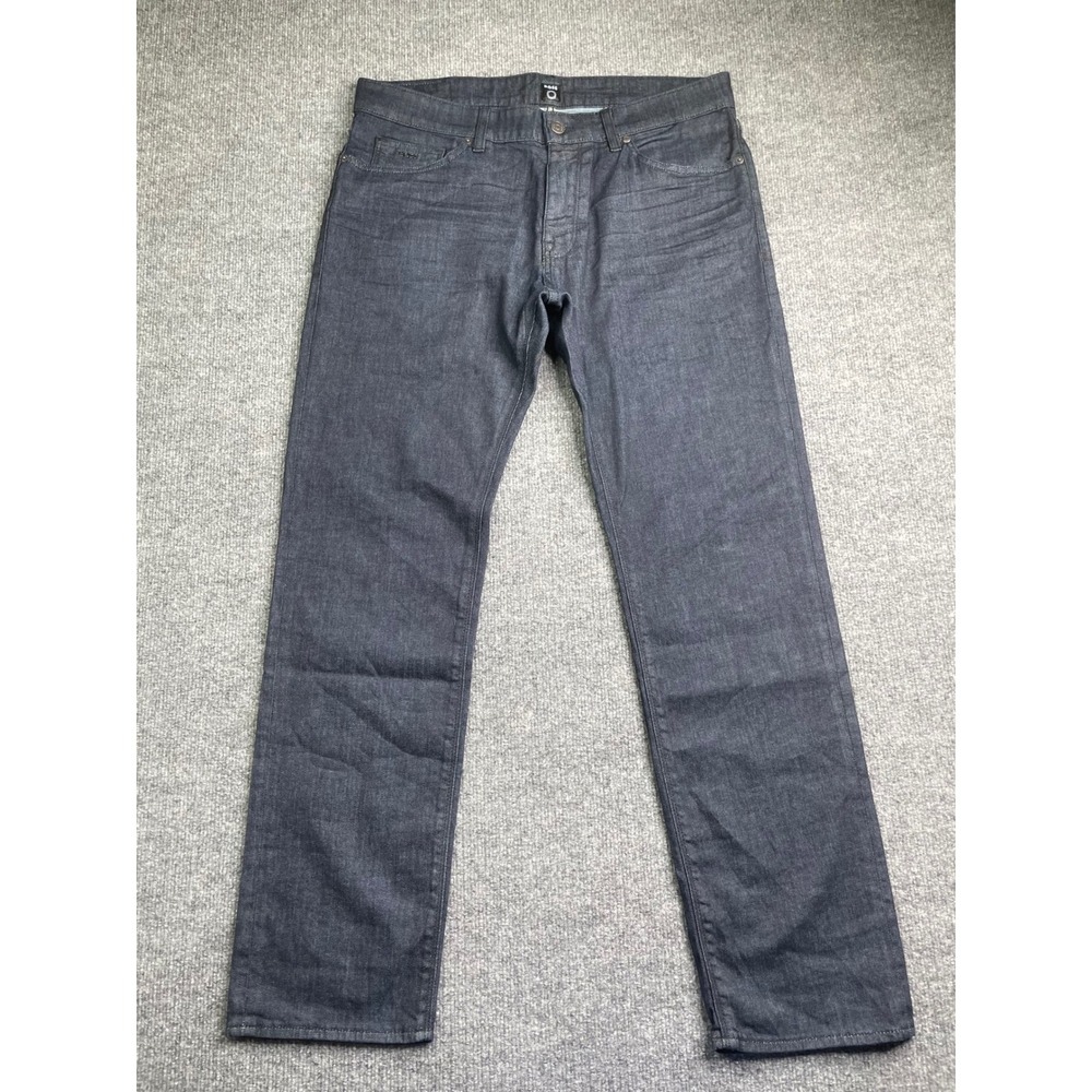 Hugo Boss Maine Jeans Mens 33x30 Blue Regular Fit Candiani Denim Pants